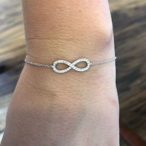 Sterling Silver Infinity Bracelet - EUC